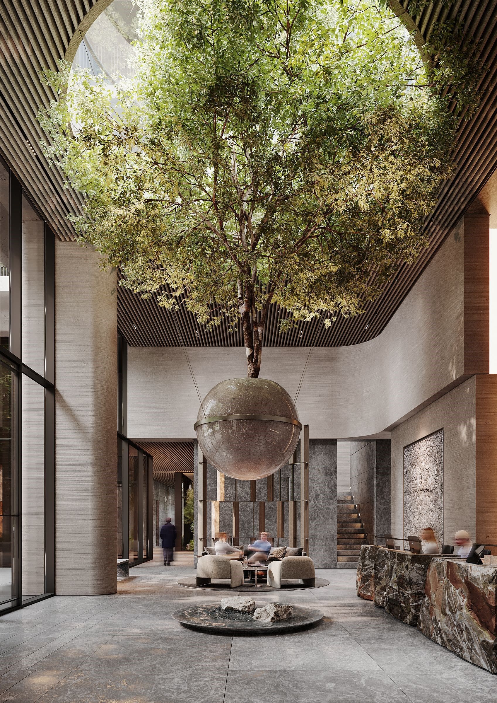 Project interior design Noho One Lobby